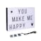 Wownect Message LED Lightbox With Combination Letters, Numbers &amp; USB Cable Diy Light Box [ A4 Size ] [Create Personalized Messages] [Good Night Lamp] Wall Decoration For Party