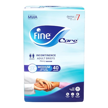 Fine Adult Diaper Care - 40 Pieces - Medium Size