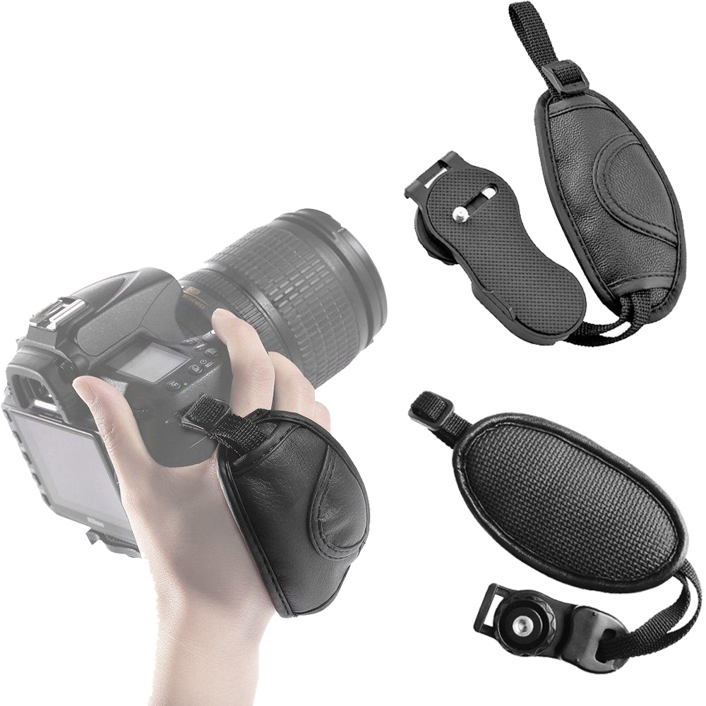 O Ozone Leather Professional Hand Grip Strap Compatible For Nikon Camera, For Cannon DSLR Camera, Digital Camera, Slr, Mirrorless Camera &amp; Camcorders [Anti-Slip Strap] - Black