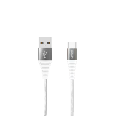 Levore Cable USB to Type-C 1m Nylon Braided - White