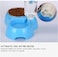 Generic Double Plastic Dog Cat Puppy Pet Bowl Non Slip Food Water Feeding Dish