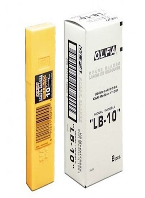 اشتري Olfa Lb-10 Heavy Duty Spare Blades 18 X 110mm 10/Pack Yellow في الامارات