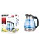 STARLIFE Glass Kettle 1.8 Liter with Automatic Turn-Off Electric Kettle 1500W High-Grade 304 Stainless Steel