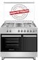 Westpoint 90x60cm Freestanding Cooker, Full Gas Cooking Range with 6 Burners Automatic Ignition &amp; Full Safety, Cast Iron Pan Support, MADE IN TURKEY WCER-9642E6IBOD Stainless Steel Finish