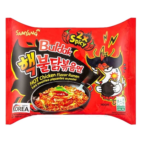 Samyang Noodles Hot Chicken 2X Spicy 140 Gram Online | Carrefour Jordan