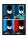 Spoil Your Wall Batman Pop Art Wall Poster With Frame Black/Blue/Red 40x55cm