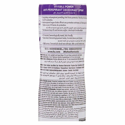 Fa Invisible Power Antiperspirant Deodorant Spray - 150ml