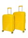 Morano Hard-Side Luggage Set For Unisex Pp Lightweight 4 Double Wheeled Suitcase With Built-In Tsa Type Lock (Set Of 3 Pcs, Yellow)