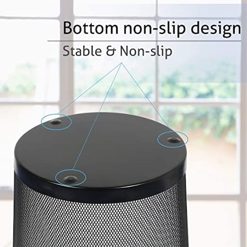 Set of 6 Multipurpose Metal Mesh Waste Bin For Office, Home, Kitchen H27 x W 24 Cm BLACK