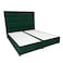In House Alex Velvet Bed Frame - Queen - 200x150 cm - Dark Green