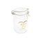 GLASS STORAGE JAR WITH GOLD 1000ML