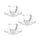 Ocean Caffe Espresso Cup And Saucer Set Clear 70ml 6 PCS