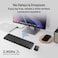 Promate USB-C Wireless Keyboard and Mouse, 2.4Ghz Quiet Full-Size Keyboard and Adjustable DPI Mouse with 2-in-1 USB-A/USB-C Nano Receiver, 12 Multimedia Shortcuts and Auto-Sleep Function for Desktop,
