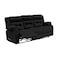 In House Velvet Triple Recliner Chair - Black - NZ30