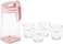 Flamingo Pitcher With 4 Cups, Pink/Clear, 1800 ml + 300 ml, FL5907Wj