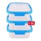 Grandi Home Square Food Container - 1.5 L -3 Pieces