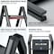 HEXAR&reg; Multipurpose Step Ladder Folding Ladder with Anti-Slip Pedal Folding Step Stool Portable Lightweight Foldable Stepladder for Home Kitchen Library Office 150 KG Capacity (3 STEPS)