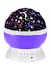 Generic Rotary Flashing Star Moon Projector Night Light Purple/Black/White 14.5X13X13cm