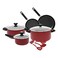 برستيج كلاسيك مجموعة أواني طهي مانعة للإلتصاق - أحمر 11 قطعة