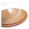 Wooden Cake Serving Plate With Lid Brown 26cm