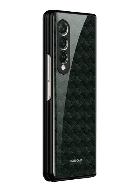 MARGOUN for Samsung Galaxy Z Fold 3 5G Case Luxury Plating Cover with Screen Protector Glass Hybrid Full Body Protection
