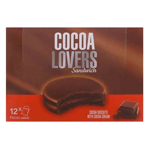 Cocoa Lovers Sandwich - Cocao Biscuits - 12 Pieces