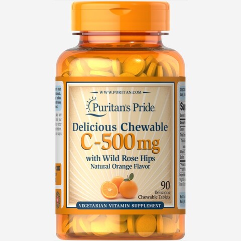 Puritan&#39;s Pride Chewable Vitamin C 500 mg with Rose Hips