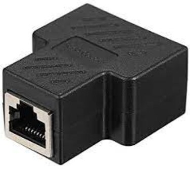 RJ45 Splitter Adapter Connector 1 to 2 Female Ports for CAT 5/CAT 6/CAT 7 LAN Ethernet Cables Socket Splitter Hub PC Laptop Router Contact Modular Plug