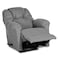 American Polo Linen Rocking &amp; Rotating Recliner Chair - Light Grey - American Polo