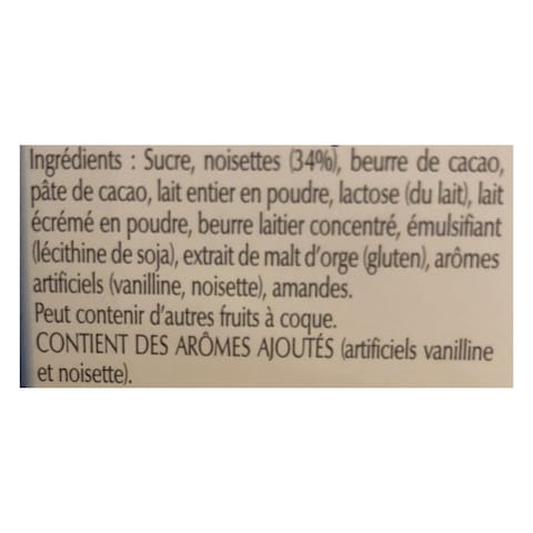 Lindt Les Grandes 34% Hazelnut Milk Chocolate 150g