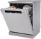Nobel 12 Place Settings Dishwasher, Mechanical Control, 12L Water Consumption, 6 Programs, LED Display, Delay Start, Half Load Option (Eco Wash), Self Clean Option, NDW6012 Silver