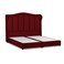 In House Shumt Linen Bed Frame - Queen - 200x150cm - Burgundy