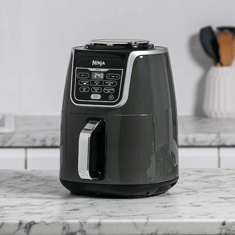 Ninja&reg; Air Fryer Max AF160UK 5.2 Liters Lower Fat Healthier Frying (Grey and Black).