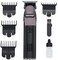 Geepas Rechargeable Hair Clipper, Stainless Steel Blades, GTR56028 Lithium Battery Travel Lock LED Display USB Charging 4 Guide Combs 120mins Working, Black