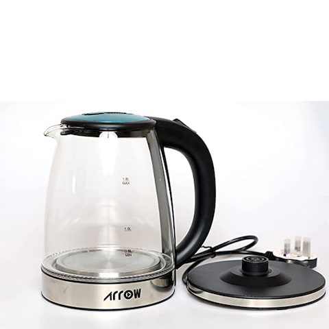 Arrow Borosilicate Glass 1500W Electric Kettle, Ro-18Lktg