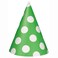 Lime Green Deco Dot Party Hats 8 pcs