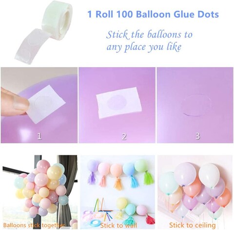 Party Time 104 Pcs Pastel Balloons 10 Inch With Balloon Arch Kit For Birthday Macaron Balloons Unicorn Birthday Party Baby Shower