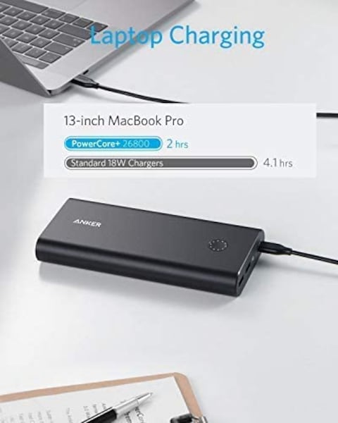 Anker Power Bank, PowerCore+ 26800 PD 45W with 30W PD Charger, Power Delivery Power Bank Battery Pack for USB C MacBook Air/Pro/Dell XPS, iPad Pro/iPhone 11/Pro/X and More