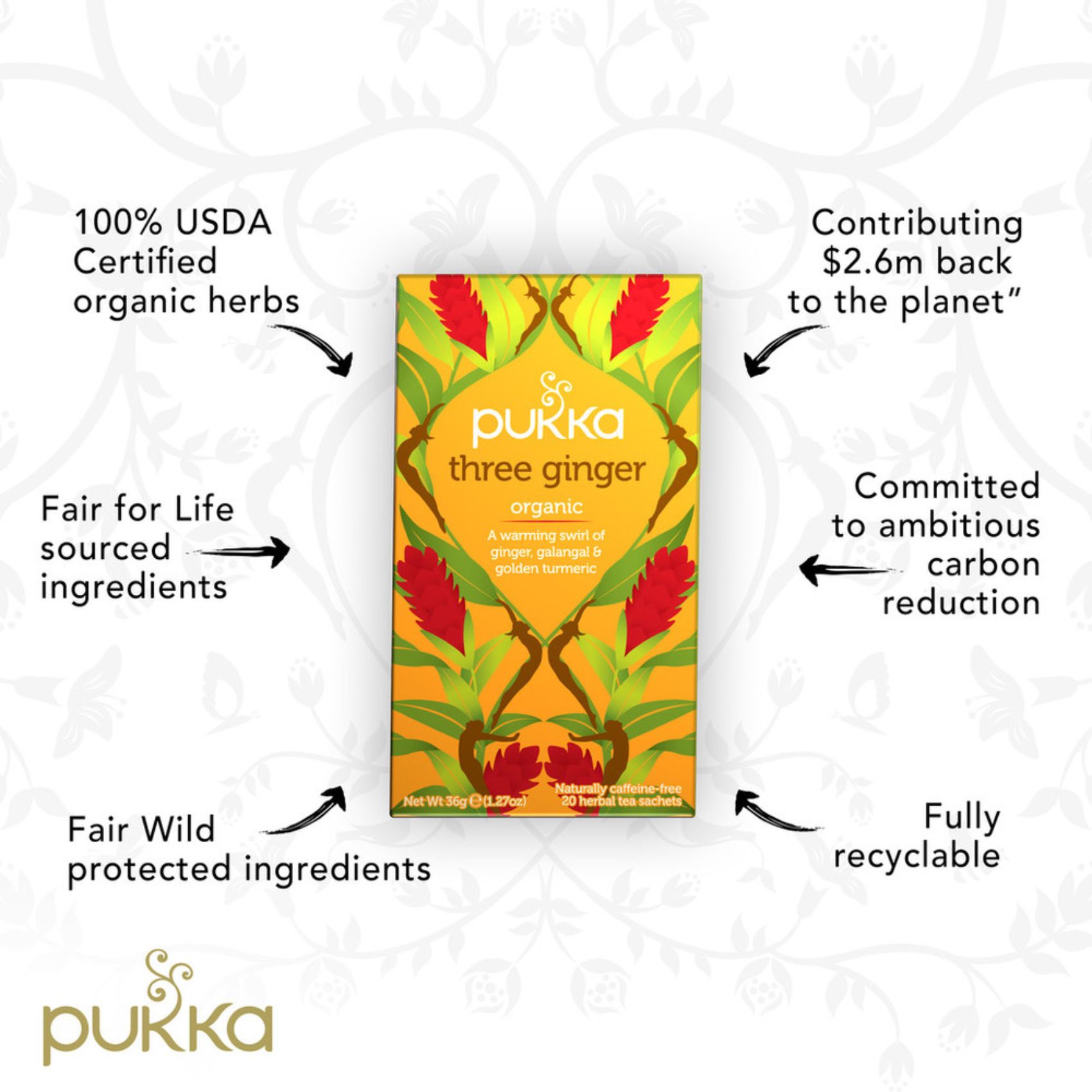 Pukka Turmeric Gold Organic Herbal 20 Tea Bags