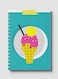 Lowha Spiral Notebook With 60 Sheets And Hard Paper Covers With Ice Cream Sprinkles Design, For Jotting Notes And Reminders, For Work, University, School