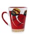 قدح قهوة مطبوع أحمر / أسود / أبيض 325مل