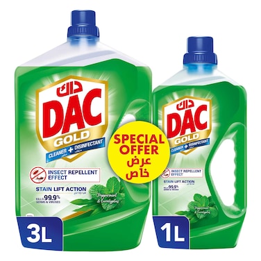 Dac Gold Cleaner + Disinfectant Lavender 3L,  1L Free