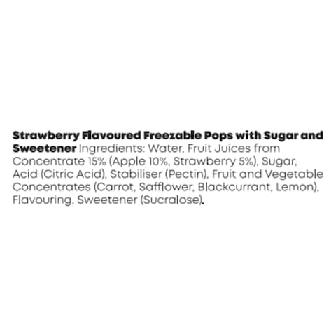Chupa Chups Strawberry Triangle Freeze Pops Candy 496ml (8 Pieces)