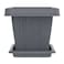 Cosmoplast Cedargrain Rectangular Planter With Tray Grey 18inch