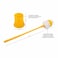 Toilet Brush with Holder (52 cm)-Yellow