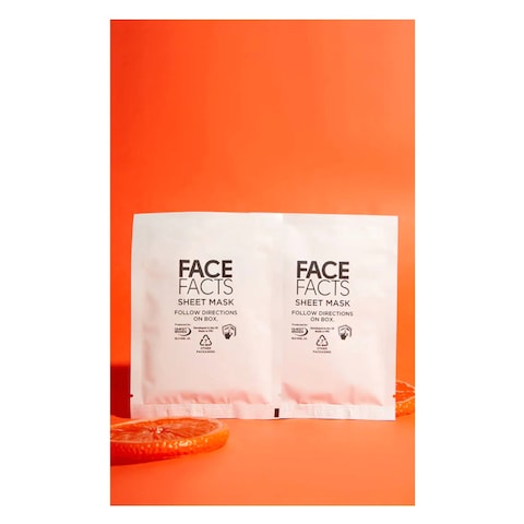 Face Facts Vitamin C Sheet Masks 20ml x Pack of 2