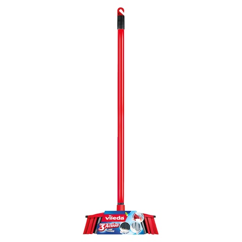 Vileda 3 Action Broom Red