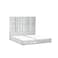 In House Berlin Velvet Bed Frame - Single - 200x90 cm - White