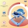 Lovely Baby Foldable Kids Walker BW10 with Adjustable Height, Musical Toys, Rotating Wheels, Comfortable &amp; Safe Activity Walker for Toddlers, Small Infant Boy Girl 6-18 months - Blue