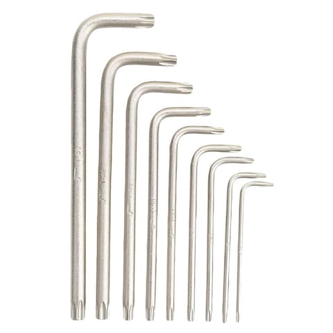 Je Tech SWS-9 Tamper Proof Torque L-Key Set 8 Pieces